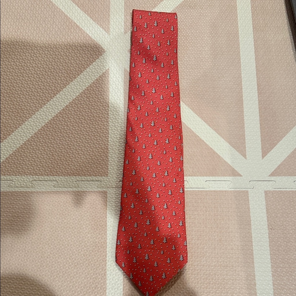 Hermes Silk Christmas Tree Holiday Tie